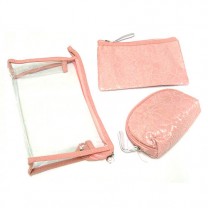 Набор косметичек Кружево 3ШТ. B107-pink