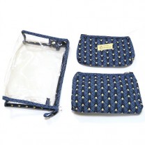 Набор косметичек Перо 3ШТ B107-9-blue