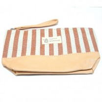 Косметичка Полоска Комбінована 1ШТ. B5108-Dz2-peach